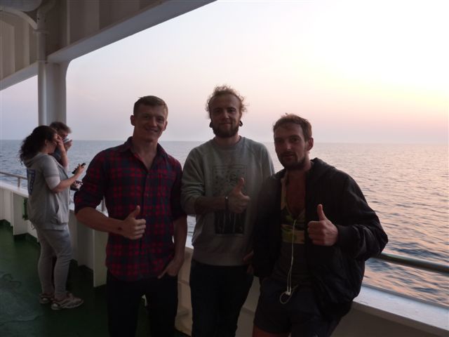 New Russian friends from the ferry